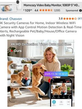 Indoor Home Security Camera - White